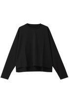 【スリー ドッツ/three dots】のシルキーコットン ライトロングスリーブ ブラック|ID:prp329100004624098