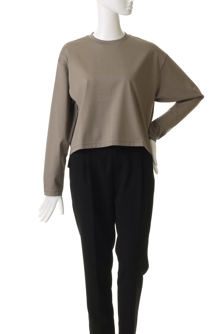 【スリー ドッツ/three dots】のシルキーコットン ライトロングスリーブ 人気、トレンドファッション・服の通販 founy(ファニー) 　ファッション　Fashion　レディースファッション　Fashion for Women　トップス・カットソー　Cut & Sew Tops　シャツ・ブラウス・オフィスカジュアル　Elegant Blouses & Button-Ups　ロングTシャツ・Tシャツ　Longline T-Shirts & Tees　カットソー・ベーシックTシャツ　Cut-and-Sewn Tops / Stretch Tees & Basics　インナー　Innerwear　コンパクト　Compact, Small Size　シンプル　Simple, Minimal　ジャケット　Jacket, Outerwear　スリット　Slit, Slit Detail　スリーブ　Sleeve, Long Sleeve / Short Sleeve　ベーシック　Basic, Essential　ロング　Long, Long-Length　other-2|ID: prp329100004624098 ipo3291000000035796784