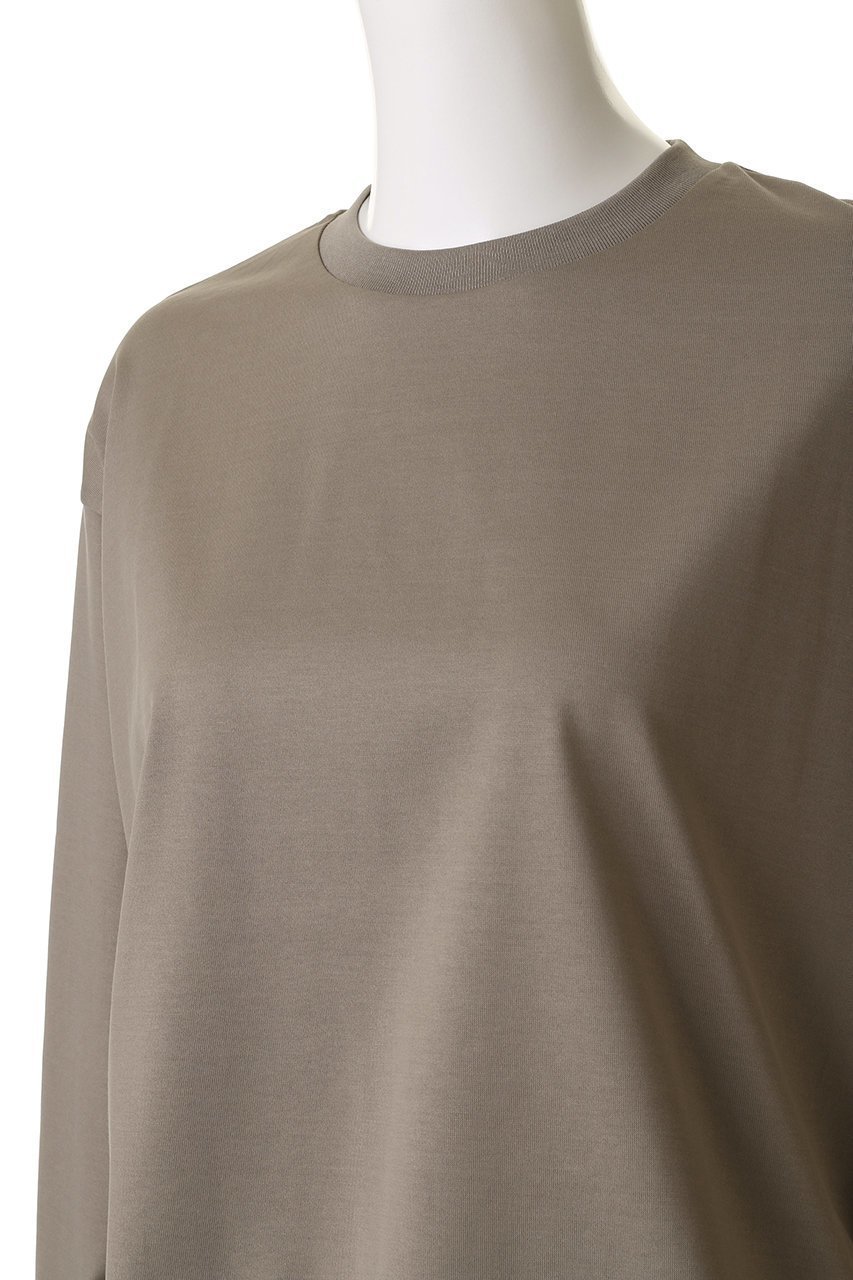 【スリー ドッツ/three dots】のシルキーコットン ライトロングスリーブ 人気、トレンドファッション・服の通販 founy(ファニー) 　ファッション　Fashion　レディースファッション　Fashion for Women　トップス・カットソー　Cut & Sew Tops　シャツ・ブラウス・オフィスカジュアル　Elegant Blouses & Button-Ups　ロングTシャツ・Tシャツ　Longline T-Shirts & Tees　カットソー・ベーシックTシャツ　Cut-and-Sewn Tops / Stretch Tees & Basics　インナー　Innerwear　コンパクト　Compact, Small Size　シンプル　Simple, Minimal　ジャケット　Jacket, Outerwear　スリット　Slit, Slit Detail　スリーブ　Sleeve, Long Sleeve / Short Sleeve　ベーシック　Basic, Essential　ロング　Long, Long-Length　other-5|ID: prp329100004624098 ipo3291000000035796800