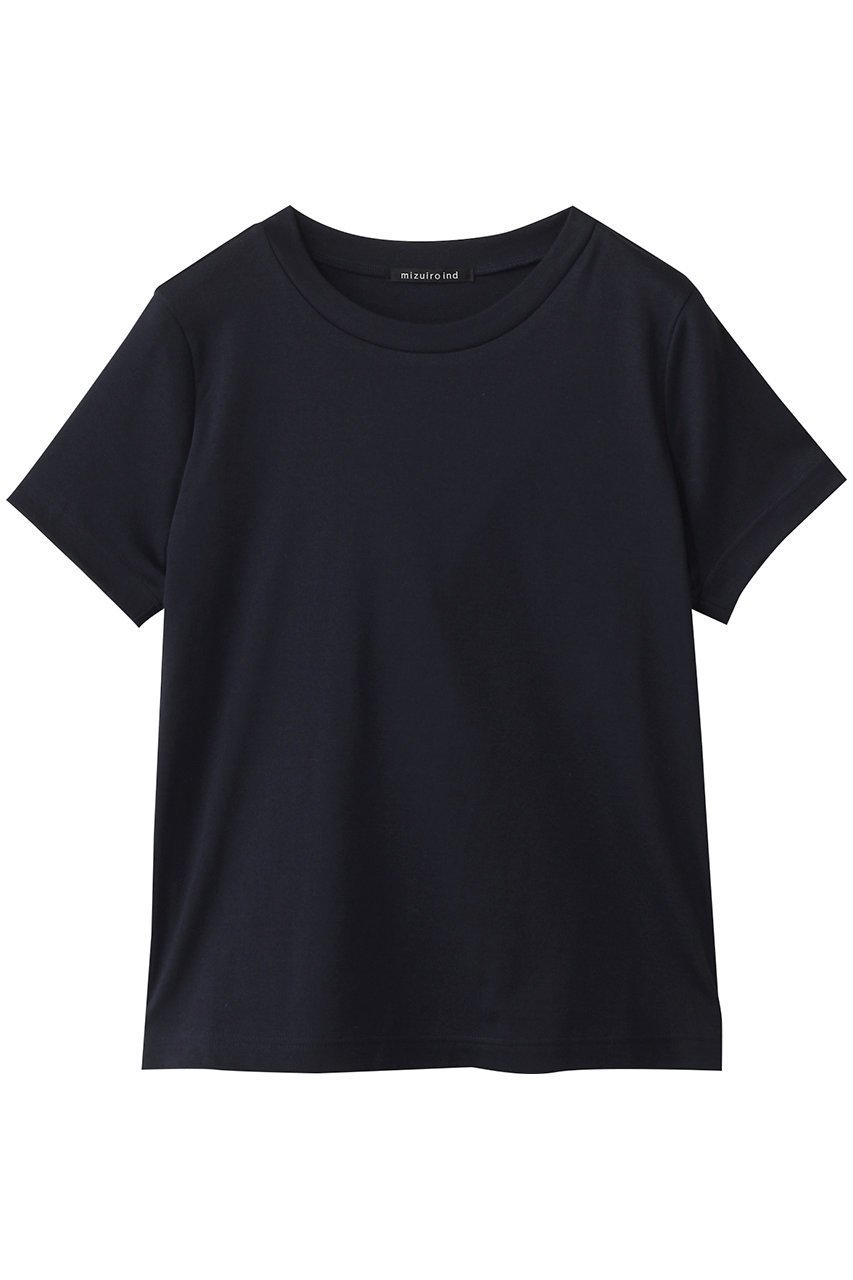 【ミズイロ インド/mizuiro ind】のcompact basic T Tシャツ インテリア・キッズ・メンズ・レディースファッション・服の通販 founy(ファニー)  ファッション Fashion レディースファッション Fashion for Women トップス・カットソー Cut & Sew Tops シャツ・ブラウス・オフィスカジュアル Elegant Blouses & Button-Ups ロングTシャツ・Tシャツ Longline T-Shirts & Tees カットソー・ベーシックTシャツ Cut-and-Sewn Tops / Stretch Tees & Basics インナー Innerwear コンパクト Compact, Small Size ショート Short, Short Length シンプル Simple, Minimal スリーブ Sleeve, Long Sleeve / Short Sleeve navy|ID: prp329100004624100 ipo3291000000034335939