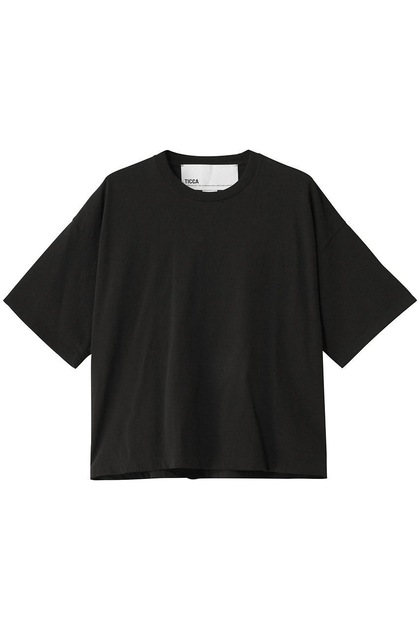 【ティッカ/TICCA】のエンブロイダリースクエアTシャツ インテリア・キッズ・メンズ・レディースファッション・服の通販 founy(ファニー) 　ファッション　Fashion　レディースファッション　Fashion for Women　トップス・カットソー　Cut & Sew Tops　シャツ・ブラウス・オフィスカジュアル　Elegant Blouses & Button-Ups　ロングTシャツ・Tシャツ　Longline T-Shirts & Tees　カットソー・ベーシックTシャツ　Cut-and-Sewn Tops / Stretch Tees & Basics　2025年　2025　2025-2026秋冬・A/W　Autumn/Winter 2025–26 AW25–26　カットソー　Cut and Sewn Top　ショート　Short, Short Length　スリーブ　Sleeve, Long Sleeve / Short Sleeve　ドレープ　Drape, Draping Fabric　バランス　Balance, Style Balance　A/W・秋冬　Autumn/Winter　チャコールグレー|ID: prp329100004624101 ipo3291000000033202597