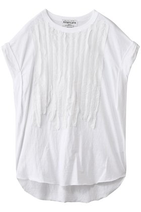 【アメリカーナ/Americana】 【Americana×dahlia】リメイクプリントTシャツ人気、トレンドファッション・服の通販 founy(ファニー) ファッション Fashion レディースファッション Fashion for Women トップス・カットソー Cut & Sew Tops シャツ・ブラウス・オフィスカジュアル Elegant Blouses & Button-Ups ロングTシャツ・Tシャツ Longline T-Shirts & Tees カットソー・ベーシックTシャツ Cut-and-Sewn Tops / Stretch Tees & Basics ショルダー Shoulder, Shoulder Strap ショート Short, Short Length シンプル Simple, Minimal スリーブ Sleeve, Long Sleeve / Short Sleeve ドロップ Drop Shoulder, Dropped Style プリント Print, Printed Pattern プリーツ Pleats, Pleated リボン Ribbon, Bow |ID:prp329100004624102