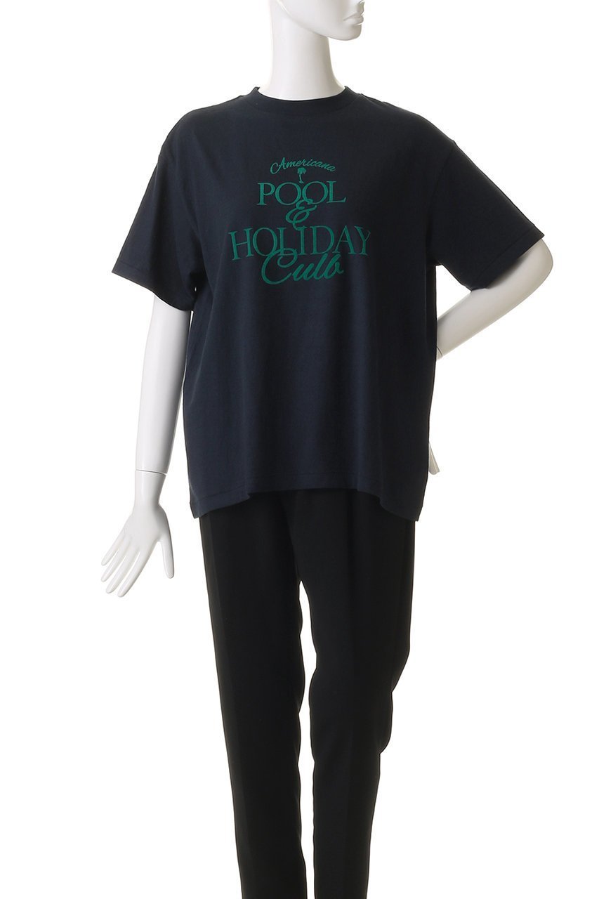 【アメリカーナ/Americana】のラフィー丸胴プリントTシャツ 人気、トレンドファッション・服の通販 founy(ファニー) 　ファッション　Fashion　レディースファッション　Fashion for Women　トップス・カットソー　Cut & Sew Tops　シャツ・ブラウス・オフィスカジュアル　Elegant Blouses & Button-Ups　ロングTシャツ・Tシャツ　Longline T-Shirts & Tees　カットソー・ベーシックTシャツ　Cut-and-Sewn Tops / Stretch Tees & Basics　ショート　Short, Short Length　スリーブ　Sleeve, Long Sleeve / Short Sleeve　デニム　Denim, Jeans Material　フロント　Front, Front Design　プリント　Print, Printed Pattern　ベーシック　Basic, Essential　other-2|ID: prp329100004624103 ipo3291000000035345760