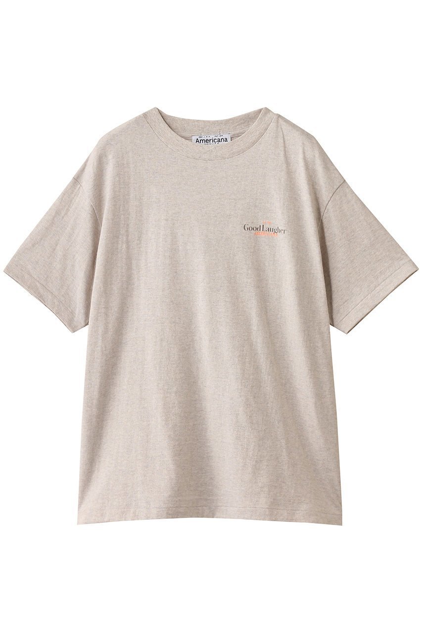 【アメリカーナ/Americana】のラフィー丸胴プリントTシャツ インテリア・キッズ・メンズ・レディースファッション・服の通販 founy(ファニー) 　ファッション　Fashion　レディースファッション　Fashion for Women　トップス・カットソー　Cut & Sew Tops　シャツ・ブラウス・オフィスカジュアル　Elegant Blouses & Button-Ups　ロングTシャツ・Tシャツ　Longline T-Shirts & Tees　カットソー・ベーシックTシャツ　Cut-and-Sewn Tops / Stretch Tees & Basics　2025年　2025　2025-2026秋冬・A/W　Autumn/Winter 2025–26 AW25–26　おすすめ　Recommended / Our Picks　ショート　Short, Short Length　スリーブ　Sleeve, Long Sleeve / Short Sleeve　プリント　Print, Printed Pattern　ボトム　Bottoms, Lower Wear　ワイド　Wide, Wide Fit　A/W・秋冬　Autumn/Winter　オートミール|ID: prp329100004624104 ipo3291000000033202618