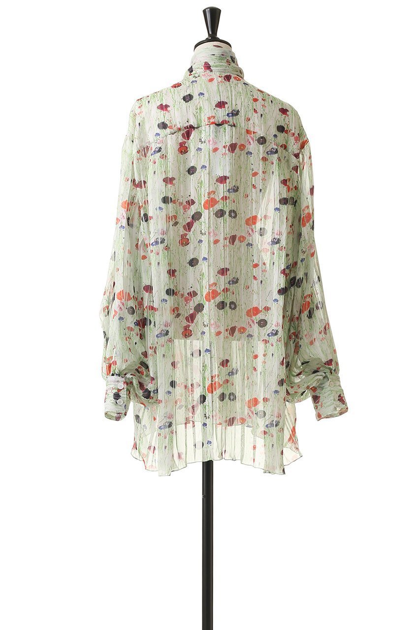 【ブラミンク/BLAMINK】のフラワープリントリボンブラウス 人気、トレンドファッション・服の通販 founy(ファニー) 　ファッション　Fashion　レディースファッション　Fashion for Women　トップス・カットソー　Cut & Sew Tops　シャツ・ブラウス・オフィスカジュアル　Elegant Blouses & Button-Ups　花柄・フラワープリント・モチーフ　Floral Prints & Motifs / Flower Pattern Tops　カラフル　Colorful Design　スマート　Smart, Elegant　スリーブ　Sleeve, Long Sleeve / Short Sleeve　バランス　Balance, Style Balance　フラワー　Flower, Floral　フレア　Flare, Flared　プリント　Print, Printed Pattern　ボトム　Bottoms, Lower Wear　リボン　Ribbon, Bow　ロング　Long, Long-Length　エレガント 上品　Elegant　other-4|ID: prp329100004624112 ipo3291000000035345782