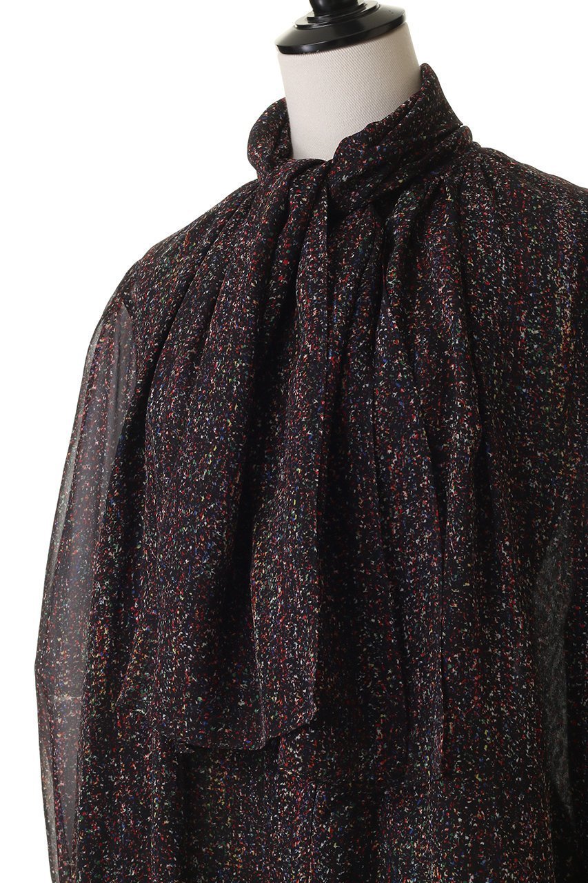 【ブラミンク/BLAMINK】のネオンプリントボウタイブラウス 人気、トレンドファッション・服の通販 founy(ファニー) ファッション Fashion レディースファッション Fashion for Women トップス・カットソー Cut & Sew Tops シャツ・ブラウス・オフィスカジュアル Elegant Blouses & Button-Ups カラフル Colorful Design シアー Sheer, See-Through シルク Silk, 100% Silk スリーブ Sleeve, Long Sleeve / Short Sleeve ネオン Neon, Neon Color プリント Print, Printed Pattern ロング Long, Long-Length エレガント 上品 Elegant other-5|ID: prp329100004624113 ipo3291000000035345794