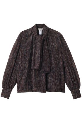 【ブラミンク/BLAMINK】 ネオンプリントボウタイブラウス人気、トレンドファッション・服の通販 founy(ファニー) ファッション Fashion レディースファッション Fashion for Women トップス・カットソー Cut & Sew Tops シャツ・ブラウス・オフィスカジュアル Elegant Blouses & Button-Ups カラフル Colorful Design シアー Sheer, See-Through シルク Silk, 100% Silk スリーブ Sleeve, Long Sleeve / Short Sleeve ネオン Neon, Neon Color プリント Print, Printed Pattern ロング Long, Long-Length エレガント 上品 Elegant |ID:prp329100004624113