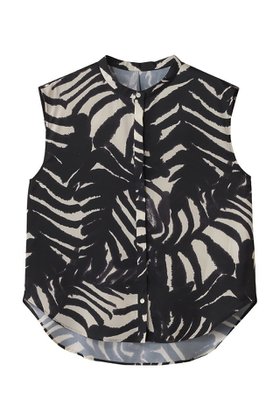 【エリオポール/heliopole】のARGENTI PRINT スリーブレスブラウス 人気、トレンドファッション・服の通販 founy(ファニー) ファッション Fashion レディースファッション Fashion for Women トップス・カットソー Cut & Sew Tops キャミソール&ノースリーブ Camisoles & Sleeveless Tops シャツ・ブラウス・オフィスカジュアル Elegant Blouses & Button-Ups 2025年 2025 2025-2026秋冬・A/W Autumn/Winter 2025–26 AW25–26 アニマル Animal Print インナー Innerwear ノースリーブ Sleeveless, No-Sleeve プリント Print, Printed Pattern ボトム Bottoms, Lower Wear モダン Modern, Contemporary モノトーン Monotone, Black and White ロング Long, Long-Length A/W・秋冬 Autumn/Winter |ID:prp329100004624114