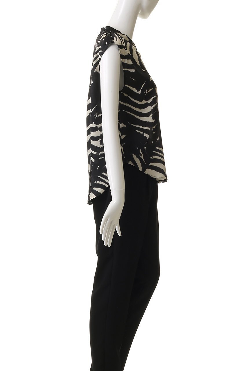 【エリオポール/heliopole】のARGENTI PRINT スリーブレスブラウス 人気、トレンドファッション・服の通販 founy(ファニー) 　ファッション　Fashion　レディースファッション　Fashion for Women　トップス・カットソー　Cut & Sew Tops　キャミソール&ノースリーブ　Camisoles & Sleeveless Tops　シャツ・ブラウス・オフィスカジュアル　Elegant Blouses & Button-Ups　アニマル　Animal Print　インナー　Innerwear　ノースリーブ　Sleeveless, No-Sleeve　プリント　Print, Printed Pattern　ボトム　Bottoms, Lower Wear　モダン　Modern, Contemporary　モノトーン　Monotone, Black and White　ロング　Long, Long-Length　other-3|ID: prp329100004624114 ipo3291000000035259668