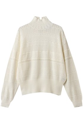 【スリー ドッツ/three dots】 ソフトシアー レーストップス人気、トレンドファッション・服の通販 founy(ファニー) ファッション Fashion レディースファッション Fashion for Women トップス・カットソー Cut & Sew Tops ニット Knit Tops & Sweaters カジュアルプルオーバー・ニットトップス Pullovers & Knit Tops / Casual Pullovers 2025年 2025 2025-2026秋冬・A/W Autumn/Winter 2025–26 AW25–26 エレガント 上品 Elegant シンプル Simple, Minimal ボトム Bottoms, Lower Wear レース Lace, Lace Fabric A/W・秋冬 Autumn/Winter |ID:prp329100004624117
