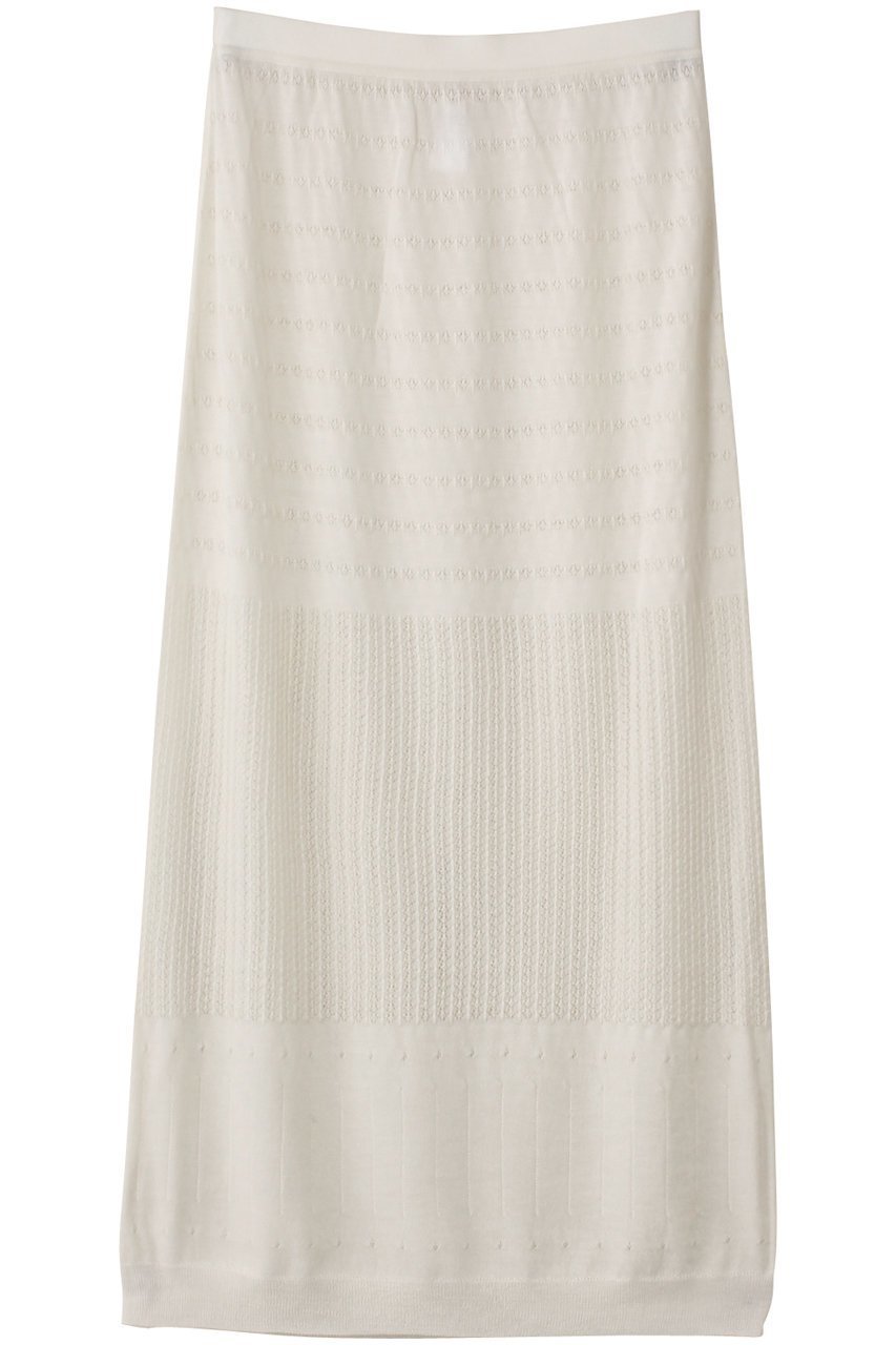 【ブラミンク/BLAMINK】のレースニットロングスカート インテリア・キッズ・メンズ・レディースファッション・服の通販 founy(ファニー) 　ファッション　Fashion　レディースファッション　Fashion for Women　スカート　Skirts　ロングスカート　Long Skirts / Maxi & Midi Skirts　シアー　Sheer, See-Through　ストレート　Straight, Straight Cut　レース　Lace, Lace Fabric　ロング　Long, Long-Length　エレガント 上品　Elegant　オフホワイト|ID: prp329100004624132 ipo3291000000035534504