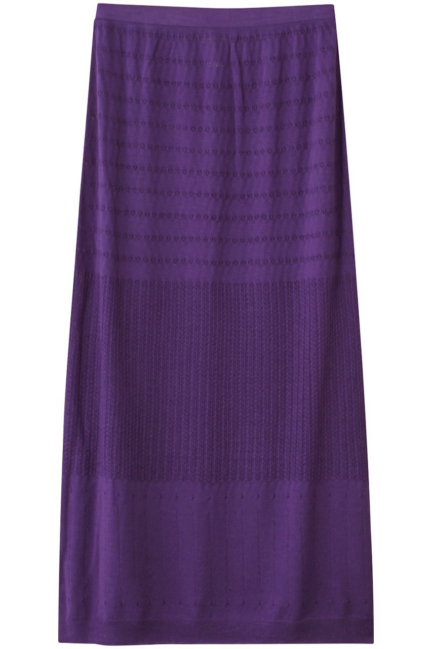 【ブラミンク/BLAMINK】のレースニットロングスカート インテリア・キッズ・メンズ・レディースファッション・服の通販 founy(ファニー) 　ファッション　Fashion　レディースファッション　Fashion for Women　スカート　Skirts　ロングスカート　Long Skirts / Maxi & Midi Skirts　シアー　Sheer, See-Through　ストレート　Straight, Straight Cut　レース　Lace, Lace Fabric　ロング　Long, Long-Length　エレガント 上品　Elegant　パープル|ID: prp329100004624132 ipo3291000000035534506