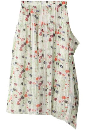 【ブラミンク/BLAMINK】 フラワープリントプリーツスカート人気、トレンドファッション・服の通販 founy(ファニー) ファッション Fashion レディースファッション Fashion for Women スカート Skirts プリーツスカート / 上品フェミニンスタイル Pleated Skirts アシンメトリー Asymmetrical Style カラフル Colorful Design フェミニン Feminine, Girly フラワー Flower, Floral プリント Print, Printed Pattern プリーツ Pleats, Pleated エレガント 上品 Elegant |ID:prp329100004624135
