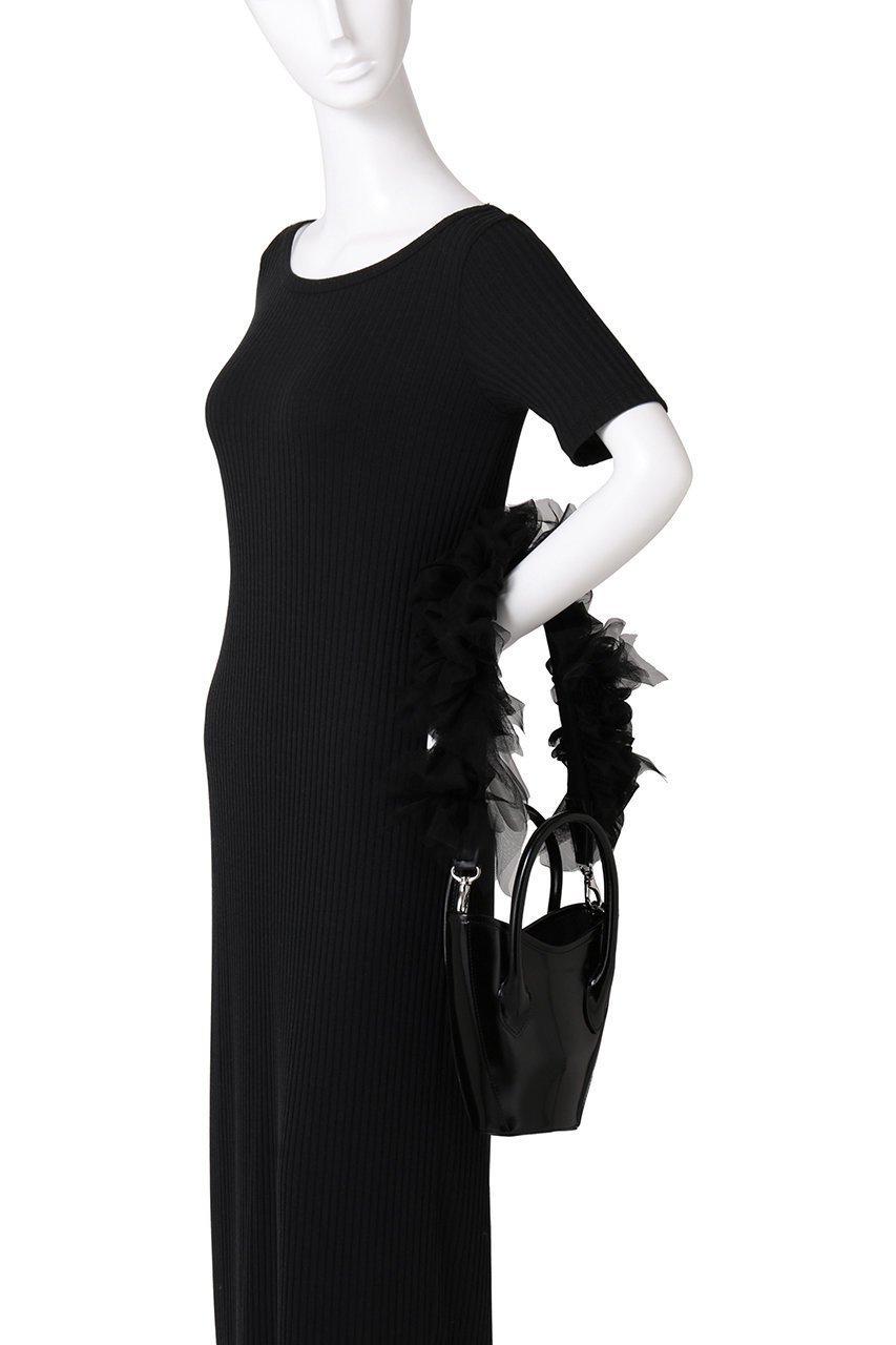 【チカ キサダ/CHIKA KISADA】のチュール ストラップ レザー ミニバッグ 人気、トレンドファッション・服の通販 founy(ファニー) 　ファッション　Fashion　レディースファッション　Fashion for Women　バッグ　Bags　2025年　2025　2025-2026秋冬・A/W　Autumn/Winter 2025–26 AW25–26　なめらか　Smooth, Silky Texture　チュール　Tulip, Tulip Motif　パーティ　Party, Party Style　ラップ　Wrap, Wrap Design　A/W・秋冬　Autumn/Winter　other-3|ID: prp329100004624608 ipo3291000000033215672