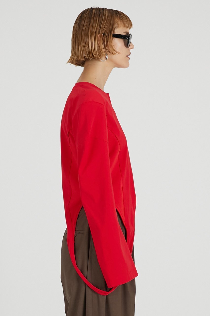 【プランク プロジェクト/PRANK PROJECT】のイレギュラーヘムトップ / Irregular Hem Top 人気、トレンドファッション・服の通販 founy(ファニー) 　ファッション　Fashion　レディースファッション　Fashion for Women　トップス・カットソー　Cut & Sew Tops　シャツ・ブラウス・オフィスカジュアル　Elegant Blouses & Button-Ups　ロングTシャツ・Tシャツ　Longline T-Shirts & Tees　カットソー・ベーシックTシャツ　Cut-and-Sewn Tops / Stretch Tees & Basics　2025年　2025　2025-2026秋冬・A/W　Autumn/Winter 2025–26 AW25–26　カットソー　Cut and Sewn Top　ショルダー　Shoulder, Shoulder Strap　ショート　Short, Short Length　スリーブ　Sleeve, Long Sleeve / Short Sleeve　ラップ　Wrap, Wrap Design　ロング　Long, Long-Length　A/W・秋冬　Autumn/Winter　other-6|ID: prp329100004624634 ipo3291000000033215886