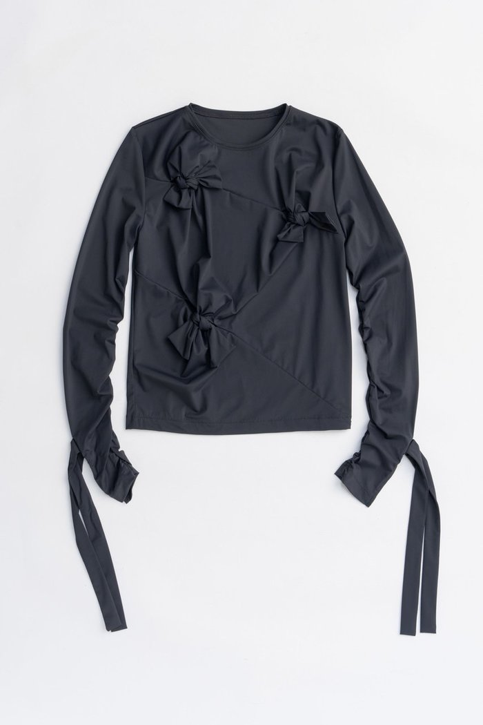 【プランク プロジェクト/PRANK PROJECT】のノットシャーリングトップ / Knot Sharing Top インテリア・キッズ・メンズ・レディースファッション・服の通販 founy(ファニー) https://founy.com/ ファッション Fashion レディースファッション Fashion for Women トップス・カットソー Cut & Sew Tops シャツ・ブラウス・オフィスカジュアル Elegant Blouses & Button-Ups ロングTシャツ・Tシャツ Longline T-Shirts & Tees カットソー・ベーシックTシャツ Cut-and-Sewn Tops / Stretch Tees & Basics カットソー Cut and Sewn Top スポーティ Sporty, Casual Athletic スリーブ Sleeve, Long Sleeve / Short Sleeve リボン Ribbon, Bow ロング Long, Long-Length |ID: prp329100004624638 ipo3291000000033215903