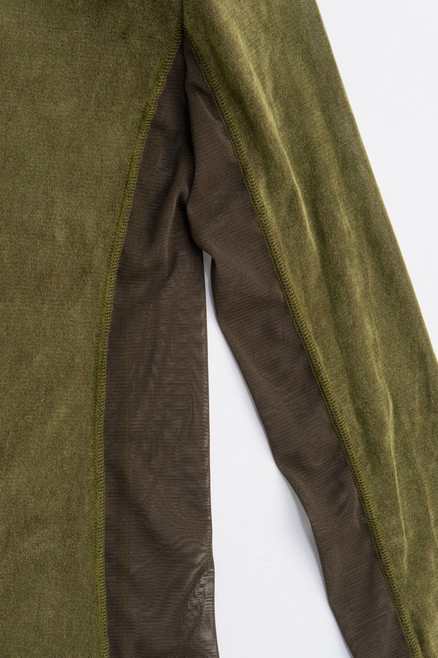 【プランク プロジェクト/PRANK PROJECT】のベロアタートルトップ / Velour Turtleneck Top 人気、トレンドファッション・服の通販 founy(ファニー) ファッション Fashion レディースファッション Fashion for Women トップス・カットソー Cut & Sew Tops シャツ・ブラウス・オフィスカジュアル Elegant Blouses & Button-Ups ロングTシャツ・Tシャツ Longline T-Shirts & Tees カットソー・ベーシックTシャツ Cut-and-Sewn Tops / Stretch Tees & Basics ベロアトップス Velour Tops / Velvet-Look Items タートルネック・ハイネックトップス Turtlenecks & High-Neck Tops インナー Innerwear シンプル Simple, Minimal スクエア Square, Square Shape スリーブ Sleeve, Long Sleeve / Short Sleeve ドッキング Docking, Mixed Material ベロア Velour, Soft Velvet メッシュ Mesh, Net Fabric ロング Long, Long-Length 再入荷 Restock / Back in Stock 切替 Switching, Contrast Panel other-4|ID: prp329100004624642 ipo3291000000033215943