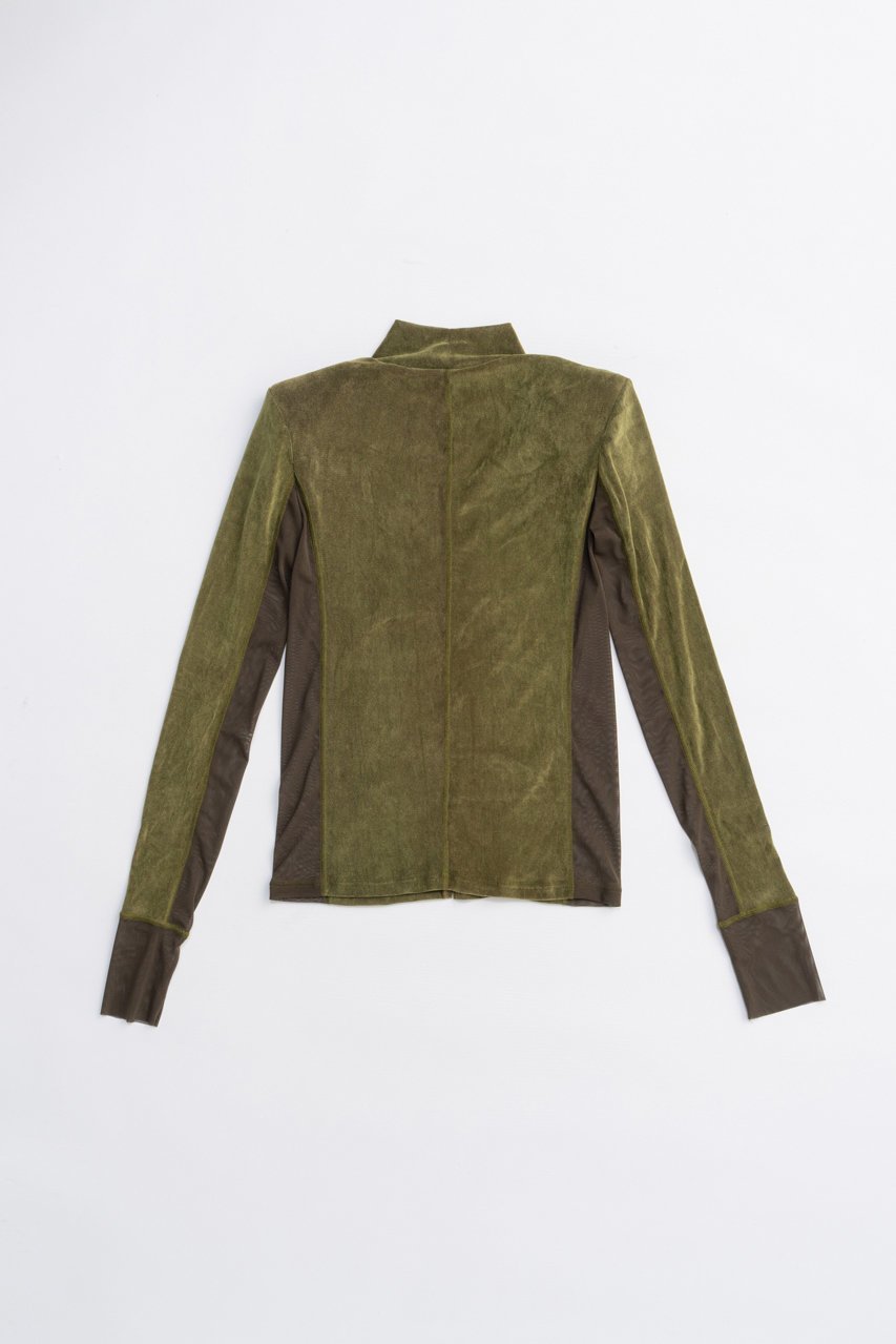 【プランク プロジェクト/PRANK PROJECT】のベロアタートルトップ / Velour Turtleneck Top 人気、トレンドファッション・服の通販 founy(ファニー) ファッション Fashion レディースファッション Fashion for Women トップス・カットソー Cut & Sew Tops シャツ・ブラウス・オフィスカジュアル Elegant Blouses & Button-Ups ロングTシャツ・Tシャツ Longline T-Shirts & Tees カットソー・ベーシックTシャツ Cut-and-Sewn Tops / Stretch Tees & Basics ベロアトップス Velour Tops / Velvet-Look Items タートルネック・ハイネックトップス Turtlenecks & High-Neck Tops インナー Innerwear シンプル Simple, Minimal スクエア Square, Square Shape スリーブ Sleeve, Long Sleeve / Short Sleeve ドッキング Docking, Mixed Material ベロア Velour, Soft Velvet メッシュ Mesh, Net Fabric ロング Long, Long-Length 再入荷 Restock / Back in Stock 切替 Switching, Contrast Panel other-6|ID: prp329100004624642 ipo3291000000033215948