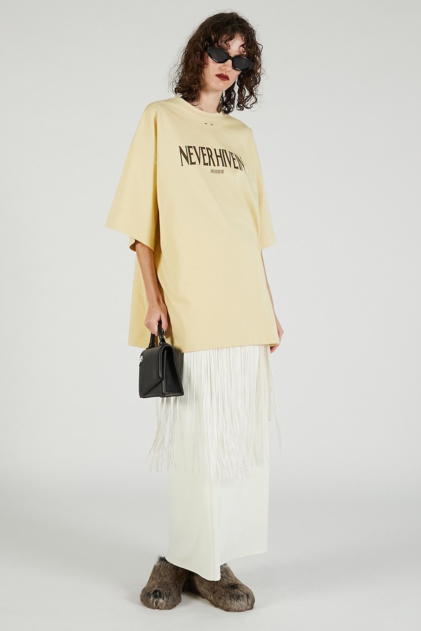 【プランク プロジェクト/PRANK PROJECT】のNEVER Tシャツ / NEVER T-Shirt 人気、トレンドファッション・服の通販 founy(ファニー) 　ファッション　Fashion　レディースファッション　Fashion for Women　トップス・カットソー　Cut & Sew Tops　シャツ・ブラウス・オフィスカジュアル　Elegant Blouses & Button-Ups　ロングTシャツ・Tシャツ　Longline T-Shirts & Tees　カットソー・ベーシックTシャツ　Cut-and-Sewn Tops / Stretch Tees & Basics　2025年　2025　2025-2026秋冬・A/W　Autumn/Winter 2025–26 AW25–26　アイレット　Eyelet Lace　ショート　Short, Short Length　スリーブ　Sleeve, Long Sleeve / Short Sleeve　ビッグ　Big, Oversized　フロント　Front, Front Design　プリント　Print, Printed Pattern　メタル　Metal, Metal Parts　再入荷　Restock / Back in Stock　A/W・秋冬　Autumn/Winter　other-2|ID: prp329100004624644 ipo3291000000033215957