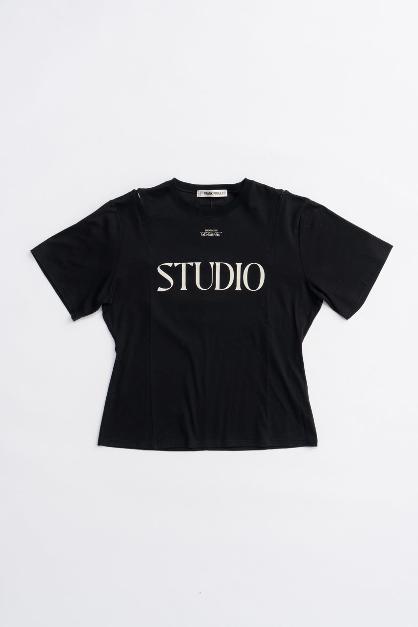 【プランク プロジェクト/PRANK PROJECT】のSTUDIOロゴTシャツ / STUDIO Logo T-Shirt 人気、トレンドファッション・服の通販 founy(ファニー) ファッション Fashion レディースファッション Fashion for Women トップス・カットソー Cut & Sew Tops シャツ・ブラウス・オフィスカジュアル Elegant Blouses & Button-Ups ロングTシャツ・Tシャツ Longline T-Shirts & Tees カットソー・ベーシックTシャツ Cut-and-Sewn Tops / Stretch Tees & Basics シェイプ Shape, Slim Fit ショート Short, Short Length ストレッチ Stretch, Stretchy Fabric スリット Slit, Slit Detail スリーブ Sleeve, Long Sleeve / Short Sleeve ボトム Bottoms, Lower Wear other-1|ID: prp329100004624646 ipo3291000000033215970