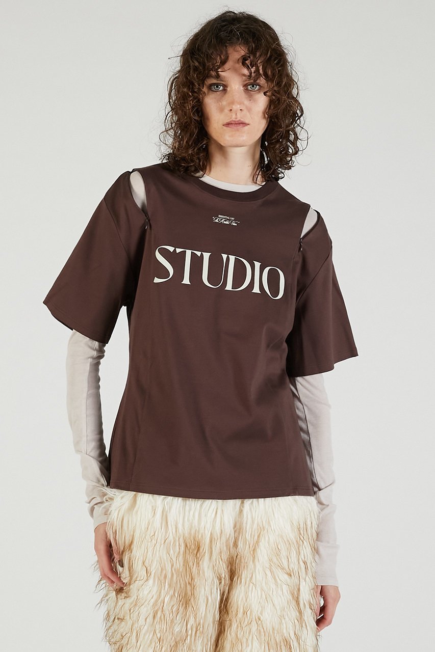 【プランク プロジェクト/PRANK PROJECT】のSTUDIOロゴTシャツ / STUDIO Logo T-Shirt 人気、トレンドファッション・服の通販 founy(ファニー) ファッション Fashion レディースファッション Fashion for Women トップス・カットソー Cut & Sew Tops シャツ・ブラウス・オフィスカジュアル Elegant Blouses & Button-Ups ロングTシャツ・Tシャツ Longline T-Shirts & Tees カットソー・ベーシックTシャツ Cut-and-Sewn Tops / Stretch Tees & Basics シェイプ Shape, Slim Fit ショート Short, Short Length ストレッチ Stretch, Stretchy Fabric スリット Slit, Slit Detail スリーブ Sleeve, Long Sleeve / Short Sleeve ボトム Bottoms, Lower Wear other-8|ID: prp329100004624646 ipo3291000000033215984