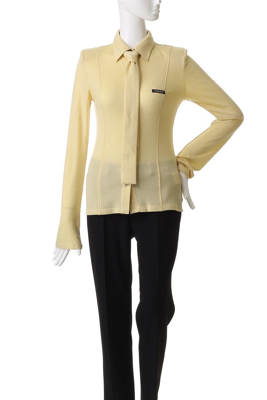 【プランク プロジェクト/PRANK PROJECT】のネクタイスリムシャツ / Necktie Slim Shirt 人気、トレンドファッション・服の通販 founy(ファニー) 　ファッション　Fashion　レディースファッション　Fashion for Women　トップス・カットソー　Cut & Sew Tops　シャツ・ブラウス・オフィスカジュアル　Elegant Blouses & Button-Ups　ロングTシャツ・Tシャツ　Longline T-Shirts & Tees　カットソー・ベーシックTシャツ　Cut-and-Sewn Tops / Stretch Tees & Basics　2025年　2025　2025-2026秋冬・A/W　Autumn/Winter 2025–26 AW25–26　なめらか　Smooth, Silky Texture　カットソー　Cut and Sewn Top　ストレッチ　Stretch, Stretchy Fabric　スリーブ　Sleeve, Long Sleeve / Short Sleeve　マニッシュ　Mannish, Boyish　ロング　Long, Long-Length　A/W・秋冬　Autumn/Winter　other-4|ID: prp329100004624648 ipo3291000000033511010