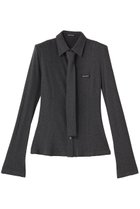 【プランク プロジェクト/PRANK PROJECT】のネクタイスリムシャツ / Necktie Slim Shirt C.GRY(チャコールグレー)|ID: prp329100004624648 ipo3291000000036242539