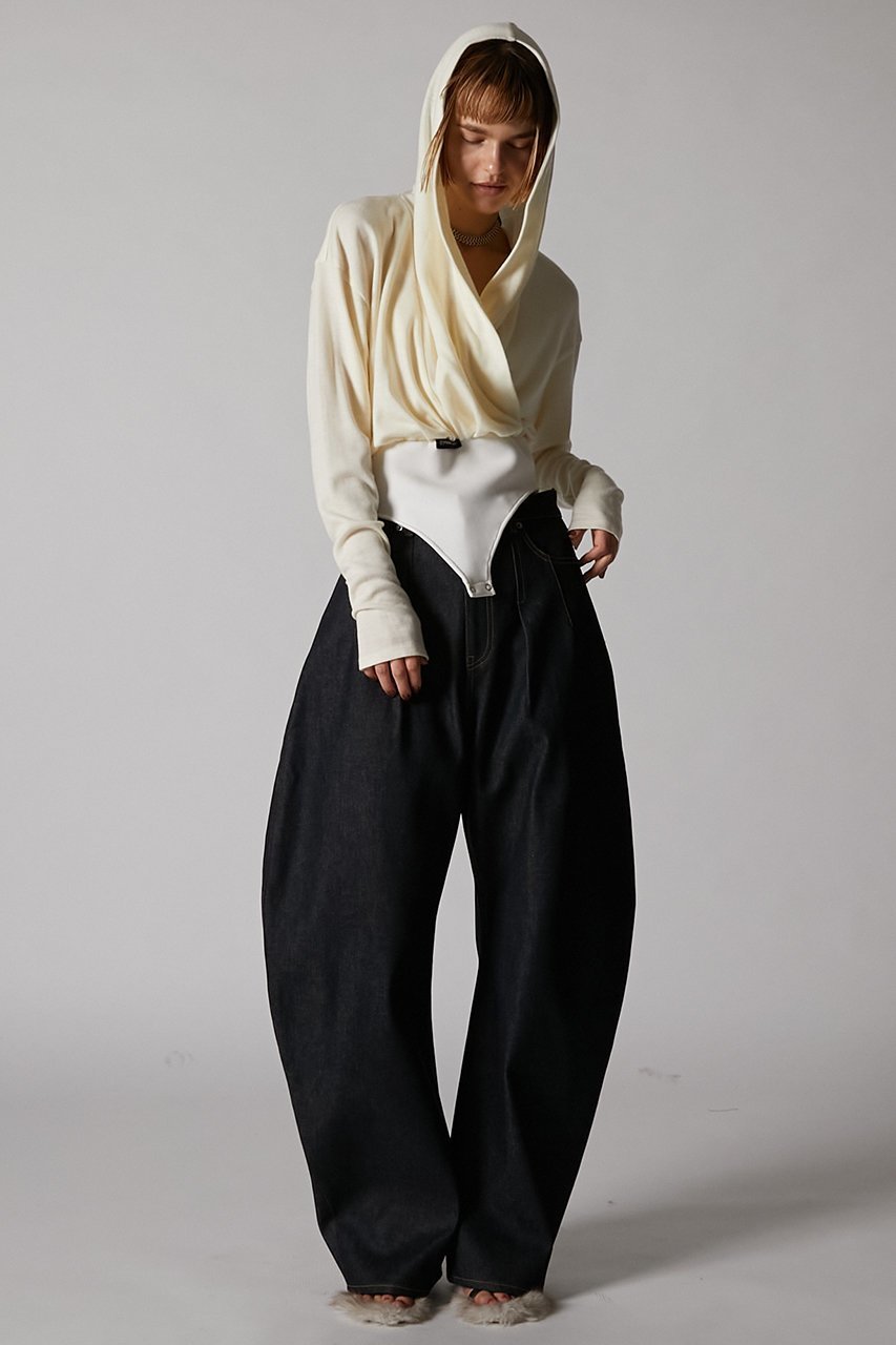 【プランク プロジェクト/PRANK PROJECT】のカシュクールフードボディースーツ / Cashmere Hooded Body Suit 人気、トレンドファッション・服の通販 founy(ファニー) 　ファッション　Fashion　レディースファッション　Fashion for Women　トップス・カットソー　Cut & Sew Tops　シャツ・ブラウス・オフィスカジュアル　Elegant Blouses & Button-Ups　ロングTシャツ・Tシャツ　Longline T-Shirts & Tees　カットソー・ベーシックTシャツ　Cut-and-Sewn Tops / Stretch Tees & Basics　クラッシュ　Distressed, Crashed Style　ストレッチ　Stretch, Stretchy Fabric　スリーブ　Sleeve, Long Sleeve / Short Sleeve　ベロア　Velour, Soft Velvet　ロング　Long, Long-Length　other-3|ID: prp329100004624652 ipo3291000000033216021