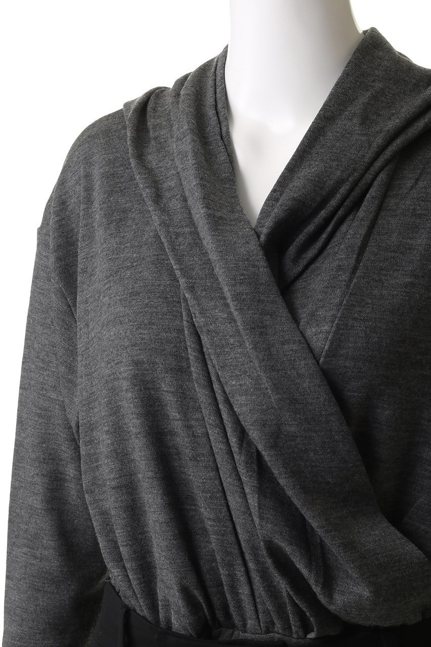 【プランク プロジェクト/PRANK PROJECT】のカシュクールフードボディースーツ / Cashmere Hooded Body Suit 人気、トレンドファッション・服の通販 founy(ファニー) 　ファッション　Fashion　レディースファッション　Fashion for Women　トップス・カットソー　Cut & Sew Tops　シャツ・ブラウス・オフィスカジュアル　Elegant Blouses & Button-Ups　ロングTシャツ・Tシャツ　Longline T-Shirts & Tees　カットソー・ベーシックTシャツ　Cut-and-Sewn Tops / Stretch Tees & Basics　クラッシュ　Distressed, Crashed Style　ストレッチ　Stretch, Stretchy Fabric　スリーブ　Sleeve, Long Sleeve / Short Sleeve　ベロア　Velour, Soft Velvet　ロング　Long, Long-Length　other-7|ID: prp329100004624652 ipo3291000000033948907