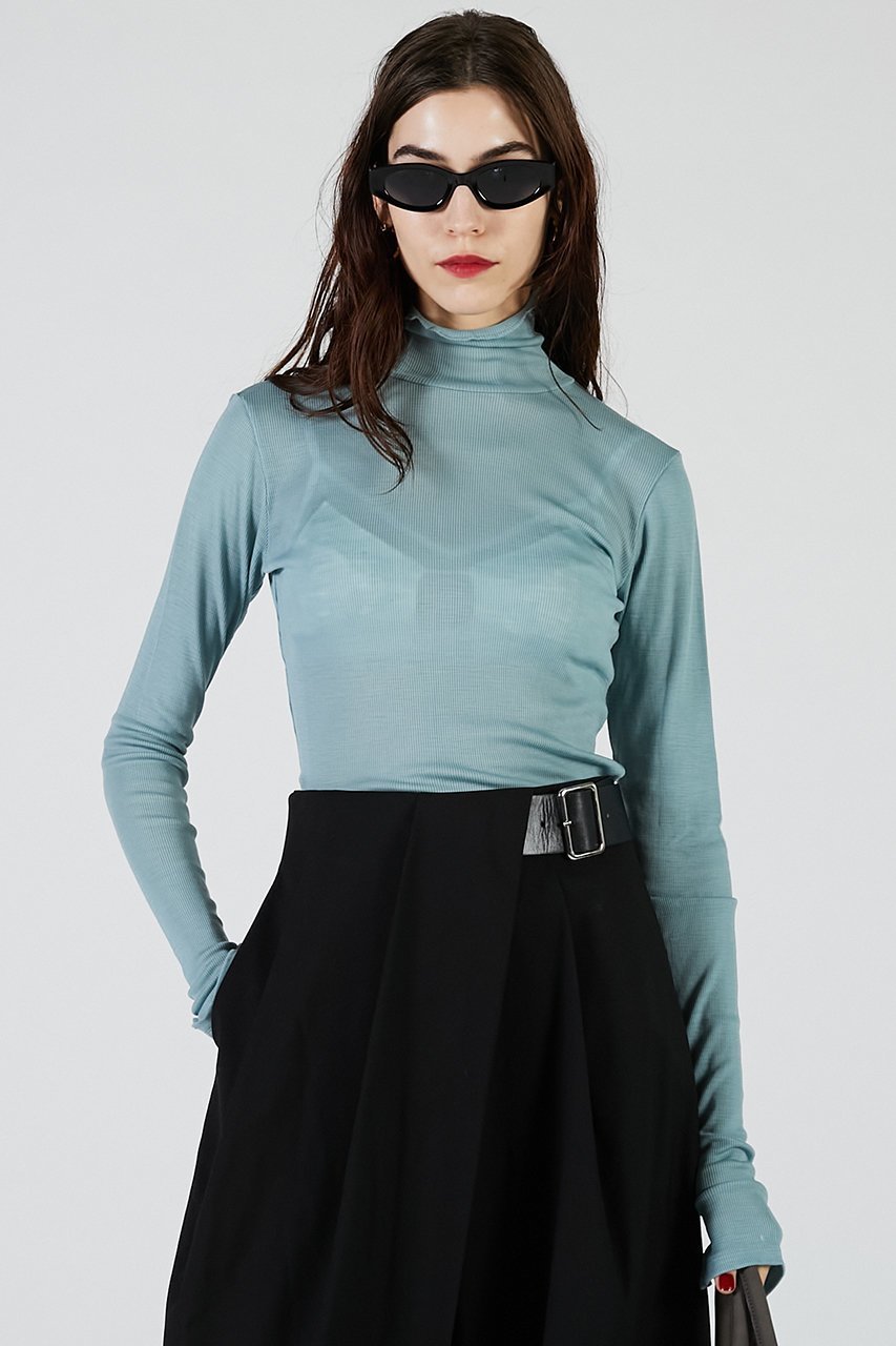 【プランク プロジェクト/PRANK PROJECT】のピュアメリノウールタートルトップ / Pure Merino Wool Turtleneck Top インテリア・キッズ・メンズ・レディースファッション・服の通販 founy(ファニー) 　ファッション　Fashion　レディースファッション　Fashion for Women　トップス・カットソー　Cut & Sew Tops　シャツ・ブラウス・オフィスカジュアル　Elegant Blouses & Button-Ups　ロングTシャツ・Tシャツ　Longline T-Shirts & Tees　カットソー・ベーシックTシャツ　Cut-and-Sewn Tops / Stretch Tees & Basics　タートルネック・ハイネックトップス　Turtlenecks & High-Neck Tops　2025年　2025　2025-2026秋冬・A/W　Autumn/Winter 2025–26 AW25–26　インナー　Innerwear　シアー　Sheer, See-Through　シルケット　Silket, Silky Cotton　シンプル　Simple, Minimal　ジャケット　Jacket, Outerwear　スリーブ　Sleeve, Long Sleeve / Short Sleeve　ロング　Long, Long-Length　A/W・秋冬　Autumn/Winter　BLU(ブルー)|ID: prp329100004624654 ipo3291000000033216032
