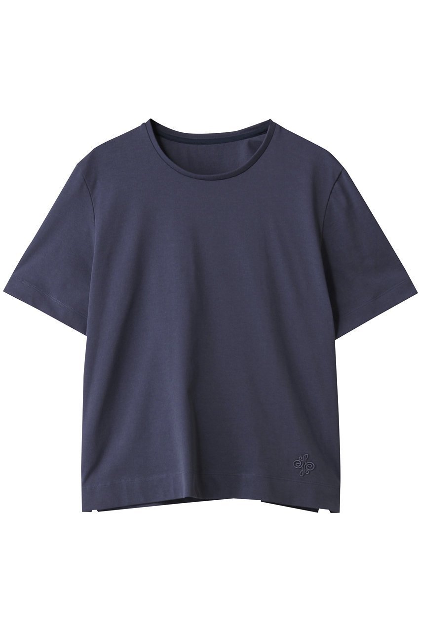 【アナイ/ANAYI】のコットン天竺刺繍プルオーバー インテリア・キッズ・メンズ・レディースファッション・服の通販 founy(ファニー) 　ファッション　Fashion　レディースファッション　Fashion for Women　トップス・カットソー　Cut & Sew Tops　シャツ・ブラウス・オフィスカジュアル　Elegant Blouses & Button-Ups　ロングTシャツ・Tシャツ　Longline T-Shirts & Tees　カジュアルプルオーバー・ニットトップス　Pullovers & Knit Tops / Casual Pullovers　カットソー・ベーシックTシャツ　Cut-and-Sewn Tops / Stretch Tees & Basics　2025年　2025　2025-2026秋冬・A/W　Autumn/Winter 2025–26 AW25–26　インナー　Innerwear　コンパクト　Compact, Small Size　ジャケット　Jacket, Outerwear　スリーブ　Sleeve, Long Sleeve / Short Sleeve　ロング　Long, Long-Length　定番　Standard, Basic Item　A/W・秋冬　Autumn/Winter　ブルー|ID: prp329100004624661 ipo3291000000033216098