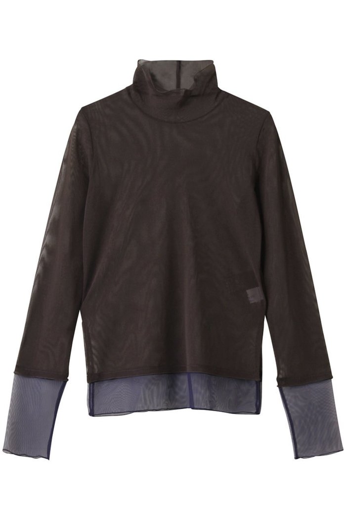 【ランバン オン ブルー/LANVIN en Bleu】のカラーポイントチュールタートル インテリア・キッズ・メンズ・レディースファッション・服の通販 founy(ファニー) https://founy.com/ ファッション Fashion レディースファッション Fashion for Women トップス・カットソー Cut & Sew Tops シャツ・ブラウス・オフィスカジュアル Elegant Blouses & Button-Ups ロングTシャツ・Tシャツ Longline T-Shirts & Tees カットソー・ベーシックTシャツ Cut-and-Sewn Tops / Stretch Tees & Basics インナー Innerwear キャミソール Camisole, Spaghetti Strap Top スウェット / スエット Sweatshirt, Sweatwear スリーブ Sleeve, Long Sleeve / Short Sleeve タートル Turtleneck, Turtle Collar チュール Tulip, Tulip Motif ロング Long, Long-Length |ID: prp329100004624666 ipo3291000000033216132