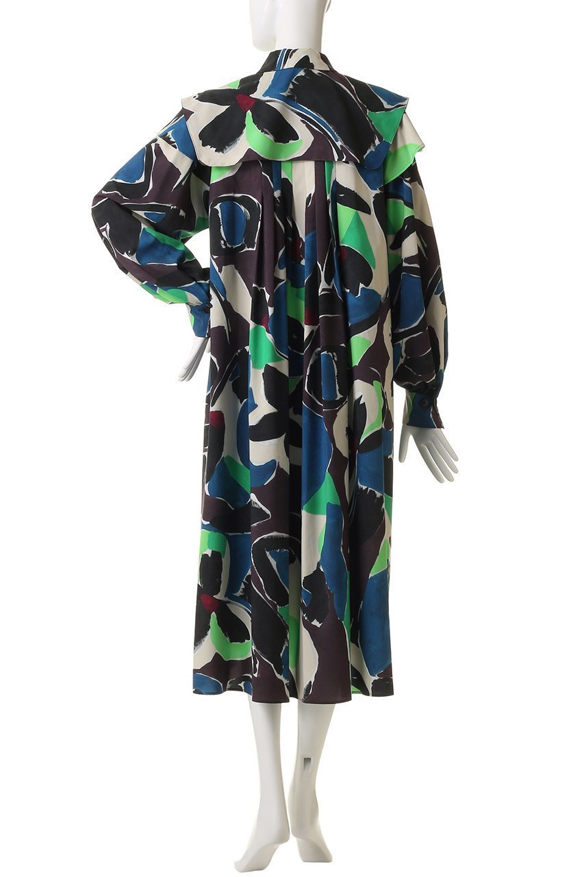 【ランバン オン ブルー/LANVIN en Bleu】のArt of Danceシャツワンピース 人気、トレンドファッション・服の通販 founy(ファニー) 　ファッション　Fashion　レディースファッション　Fashion for Women　ワンピース　Dresses　シャツワンピース / 1枚で着映えコーデ　Shirt Dresses　チュニック　Tunic Tops & Dresses　2025年　2025　2025-2026秋冬・A/W　Autumn/Winter 2025–26 AW25–26　チュニック　Tunic, Long Top　ドレープ　Drape, Draping Fabric　フラワー　Flower, Floral　フレア　Flare, Flared　プリント　Print, Printed Pattern　マニッシュ　Mannish, Boyish　モダン　Modern, Contemporary　ロング　Long, Long-Length　エレガント 上品　Elegant　A/W・秋冬　Autumn/Winter　other-4|ID: prp329100004624675 ipo3291000000033216194
