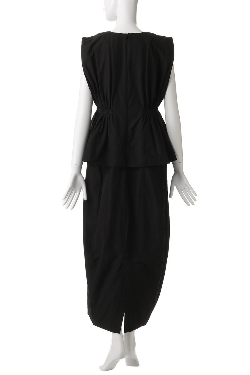【マノフ/MANOF】のGATHER WAIST COCOON ONE PIECE ワンピース 人気、トレンドファッション・服の通販 founy(ファニー) 　ファッション　Fashion　レディースファッション　Fashion for Women　ワンピース　Dresses　チュニック　Tunic Tops & Dresses　2025年　2025　2025-2026秋冬・A/W　Autumn/Winter 2025–26 AW25–26　ギャザー　Gathered, Ruffled　チュニック　Tunic, Long Top　ドッキング　Docking, Mixed Material　ノースリーブ　Sleeveless, No-Sleeve　フェミニン　Feminine, Girly　ロング　Long, Long-Length　A/W・秋冬　Autumn/Winter　other-4|ID: prp329100004624677 ipo3291000000033216214