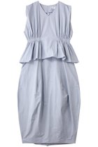 【マノフ/MANOF】のGATHER WAIST COCOON ONE PIECE ワンピース BLUE|ID:prp329100004624677