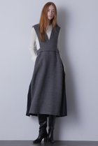 【ヒューエルミュージアム/hueLe Museum】の【STUMBLY】Back Pleated Dress グレー|ID: prp329100004624679 ipo3291000000033216240