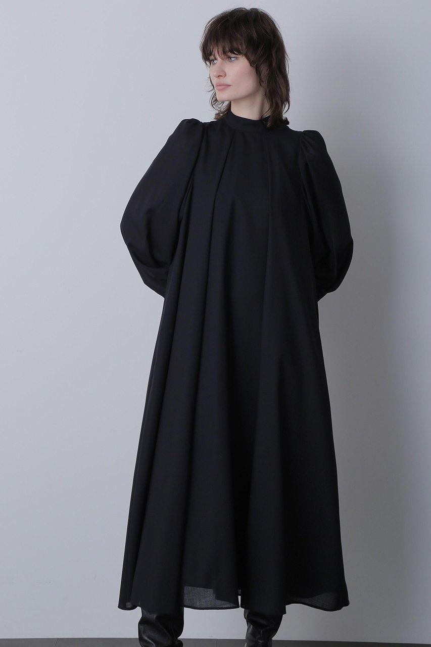 【ヒューエルミュージアム/hueLe Museum】の【STUMBLY】Back Ribbon Dress 人気、トレンドファッション・服の通販 founy(ファニー) 　ファッション　Fashion　レディースファッション　Fashion for Women　ワンピース　Dresses　フォーマル・パーティードレス・結婚式用ドレス　Elegant & Casual Dresses　チュニック　Tunic Tops & Dresses　スタンド　Stand Collar, Upright Stand　チュニック　Tunic, Long Top　ドレス　Dress, One-Piece　ドレープ　Drape, Draping Fabric　リボン　Ribbon, Bow　ロング　Long, Long-Length　other-4|ID: prp329100004624680 ipo3291000000033216253