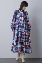 【ヒューエルミュージアム/hueLe Museum】の【STUMBLY】Art Check Print Dress ブルー|ID: prp329100004624681 ipo3291000000033216257