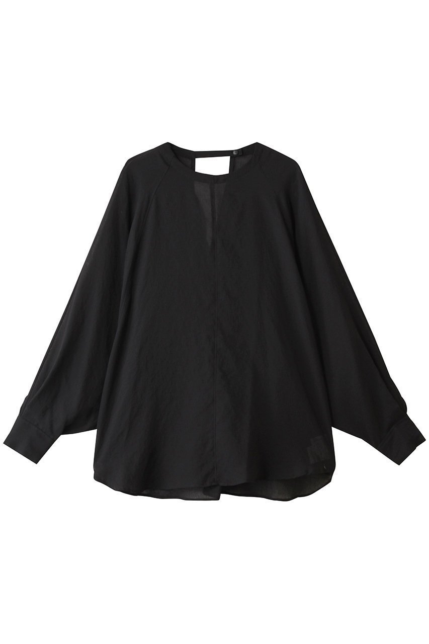【スタニングルアー/STUNNING LURE】のガーゼラウンドシャツ インテリア・キッズ・メンズ・レディースファッション・服の通販 founy(ファニー) 　ファッション　Fashion　レディースファッション　Fashion for Women　トップス・カットソー　Cut & Sew Tops　シャツ・ブラウス・オフィスカジュアル　Elegant Blouses & Button-Ups　2025年　2025　2025-2026秋冬・A/W　Autumn/Winter 2025–26 AW25–26　エアリー　Airy Texture　スリーブ　Sleeve, Long Sleeve / Short Sleeve　フェミニン　Feminine, Girly　ラウンド　Round, Round Neck　ロング　Long, Long-Length　A/W・秋冬　Autumn/Winter　ブラック|ID: prp329100004624685 ipo3291000000033216288