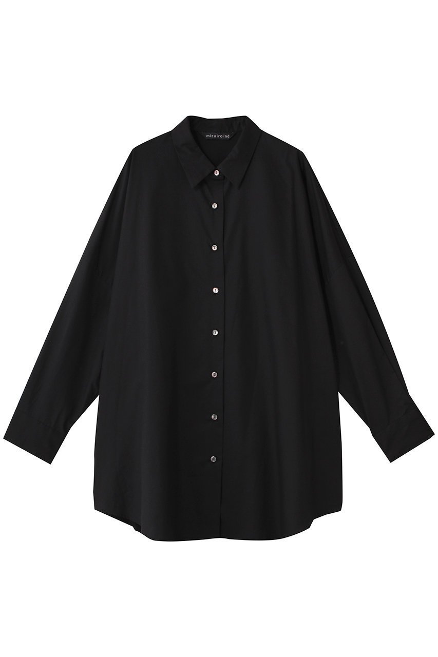 【ミズイロ インド/mizuiro ind】のwide tunic shirt シャツ インテリア・キッズ・メンズ・レディースファッション・服の通販 founy(ファニー) 　ファッション　Fashion　レディースファッション　Fashion for Women　トップス・カットソー　Cut & Sew Tops　シャツ・ブラウス・オフィスカジュアル　Elegant Blouses & Button-Ups　2025年　2025　2025-2026秋冬・A/W　Autumn/Winter 2025–26 AW25–26　スリーブ　Sleeve, Long Sleeve / Short Sleeve　チュニック　Tunic, Long Top　ロング　Long, Long-Length　ワイド　Wide, Wide Fit　A/W・秋冬　Autumn/Winter　black|ID: prp329100004624687 ipo3291000000033216309