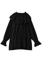 【ランバン オン ブルー/LANVIN en Bleu】のトリアセローンボリュームカラーブラウス ブラック|ID:prp329100004624689