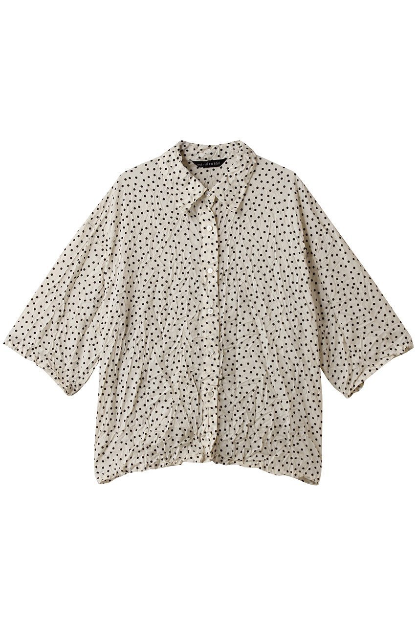 【ミズイロ インド/mizuiro ind】のdots print catch washer shirt シャツ 人気、トレンドファッション・服の通販 founy(ファニー) 　ファッション　Fashion　レディースファッション　Fashion for Women　トップス・カットソー　Cut & Sew Tops　シャツ・ブラウス・オフィスカジュアル　Elegant Blouses & Button-Ups　ショート　Short, Short Length　スラックス　Slacks, Dress Pants　スリーブ　Sleeve, Long Sleeve / Short Sleeve　ダウン　Down, Puffer　デニム　Denim, Jeans Material　ドット　Polka Dot, Dot Pattern　ボトム　Bottoms, Lower Wear　ワッシャー　Washer, Crinkled Finish　エレガント 上品　Elegant　新作・新入荷　New Arrivals / New In　 other-1|ID: prp329100004624691 ipo3291000000033216338