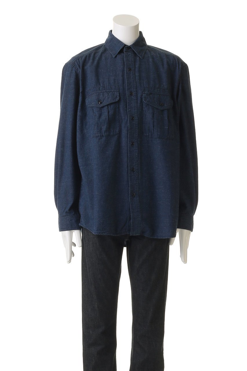 【セブン バイ セブン/SEVEN BY SEVEN / MEN】の【MEN】CHAMBRAY ワーク シャツ 人気、トレンドファッション・服の通販 founy(ファニー) 　ファッション　Fashion　メンズファッション　Fashion for Men　2025年　2025　2025-2026秋冬・A/W　Autumn/Winter 2025–26 AW25–26　シャンブレー　Chambray, Denim-Like Fabric　スリーブ　Sleeve, Long Sleeve / Short Sleeve　バランス　Balance, Style Balance　ロング　Long, Long-Length　ワーク　Workwear, Utility Style　A/W・秋冬　Autumn/Winter　羽織　Haori, Light Jacket　other-2|ID: prp329100004624693 ipo3291000000033216356