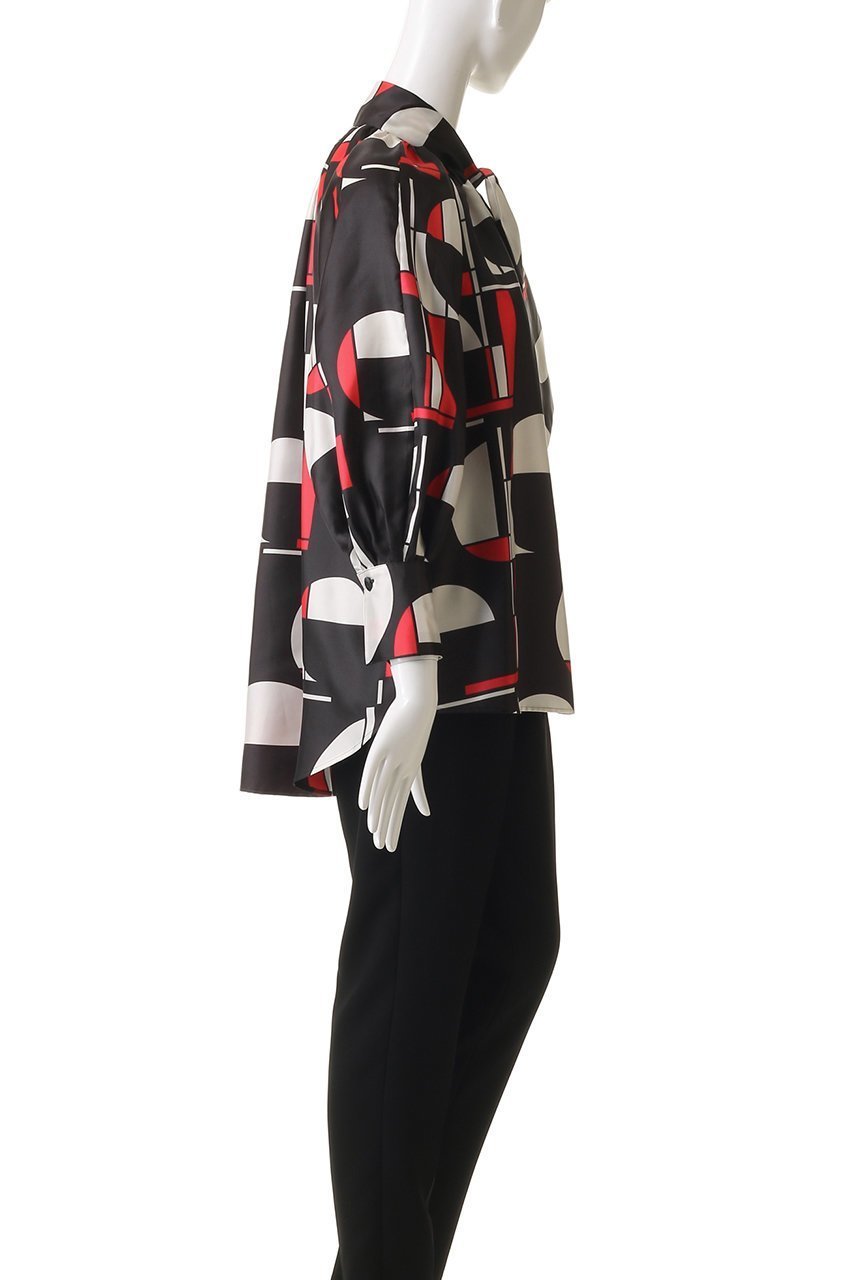 【エムフィル/M Fil】のSunset Glow プリント ショートボウタイブラウス 人気、トレンドファッション・服の通販 founy(ファニー)  ファッション Fashion レディースファッション Fashion for Women トップス・カットソー Cut & Sew Tops シャツ・ブラウス・オフィスカジュアル Elegant Blouses & Button-Ups インナー Innerwear ジャケット Jacket, Outerwear スリーブ Sleeve, Long Sleeve / Short Sleeve デニム Denim, Jeans Material フレア Flare, Flared プリント Print, Printed Pattern ロング Long, Long-Length other-3|ID: prp329100004624694 ipo3291000000033216363