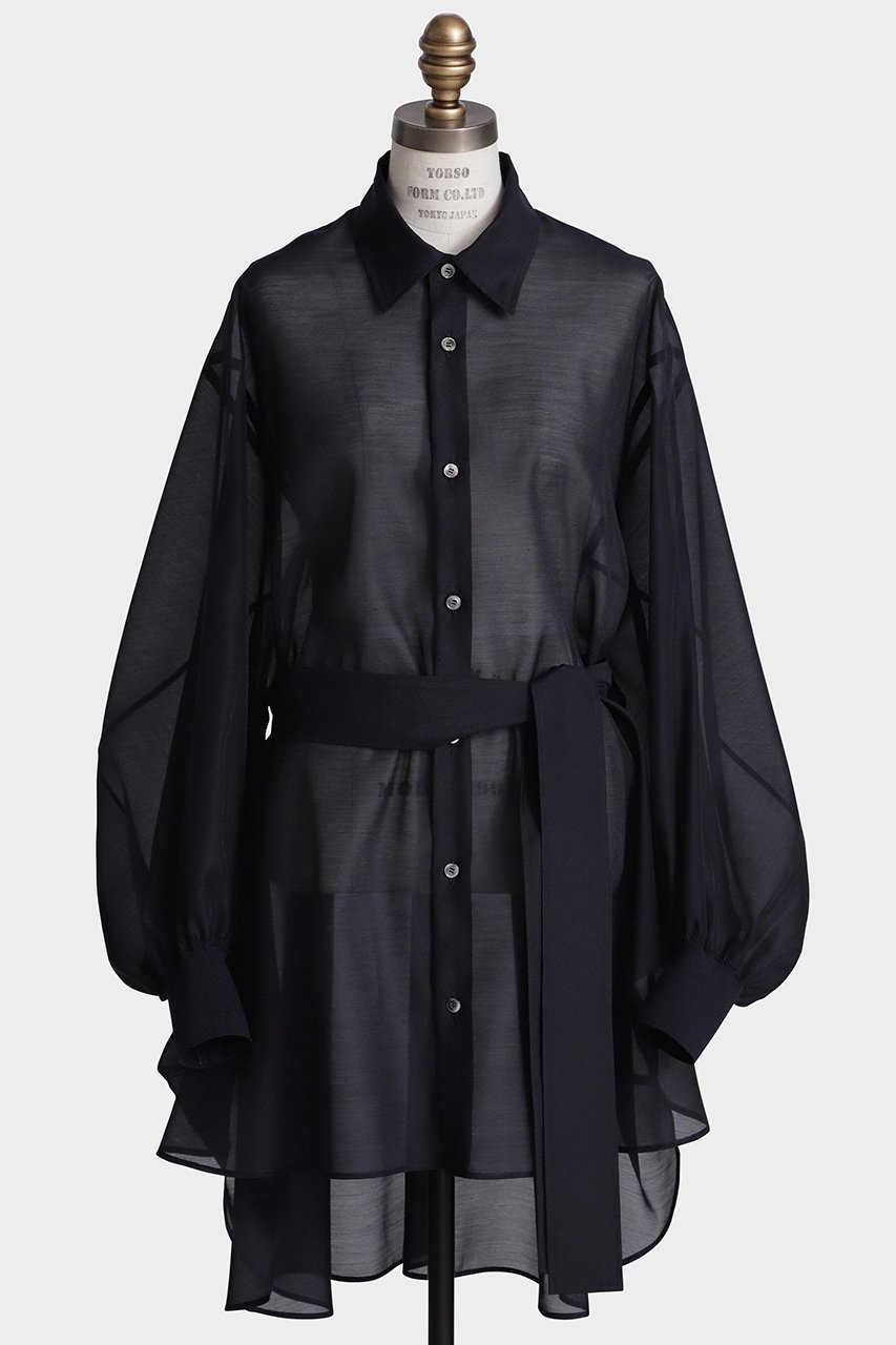 【ヒューエルミュージアム/hueLe Museum】の【STUMBLY】Bellted Big Silhouette BL 人気、トレンドファッション・服の通販 founy(ファニー) 　ファッション　Fashion　レディースファッション　Fashion for Women　トップス・カットソー　Cut & Sew Tops　シャツ・ブラウス・オフィスカジュアル　Elegant Blouses & Button-Ups　シンプル　Simple, Minimal　スリーブ　Sleeve, Long Sleeve / Short Sleeve　ポンチョ　Poncho, Cape Style　リボン　Ribbon, Bow　ロング　Long, Long-Length　other-2|ID: prp329100004624697 ipo3291000000033216393