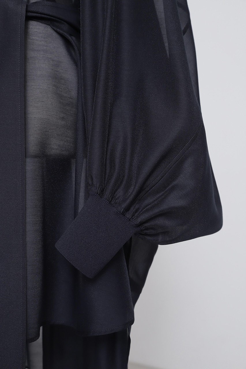 【ヒューエルミュージアム/hueLe Museum】の【STUMBLY】Bellted Big Silhouette BL 人気、トレンドファッション・服の通販 founy(ファニー) 　ファッション　Fashion　レディースファッション　Fashion for Women　トップス・カットソー　Cut & Sew Tops　シャツ・ブラウス・オフィスカジュアル　Elegant Blouses & Button-Ups　シンプル　Simple, Minimal　スリーブ　Sleeve, Long Sleeve / Short Sleeve　ポンチョ　Poncho, Cape Style　リボン　Ribbon, Bow　ロング　Long, Long-Length　other-8|ID: prp329100004624697 ipo3291000000033216399