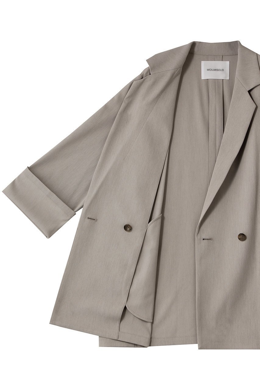 【ミディウミソリッド/MIDIUMISOLID】のdouble breasted light JK ジャケット 人気、トレンドファッション・服の通販 founy(ファニー) 　ファッション　Fashion　レディースファッション　Fashion for Women　アウター　Coat / Outerwear Collection　レディースジャケット・軽アウター　Jackets　2025年　2025　2025-2026秋冬・A/W　Autumn/Winter 2025–26 AW25–26　ジャケット　Jacket, Outerwear　スタイリッシュ　Stylish, Fashionable　スリーブ　Sleeve, Long Sleeve / Short Sleeve　ダブル　Double, Double-Breasted　マニッシュ　Mannish, Boyish　ロング　Long, Long-Length　A/W・秋冬　Autumn/Winter　other-6|ID: prp329100004624699 ipo3291000000033216418