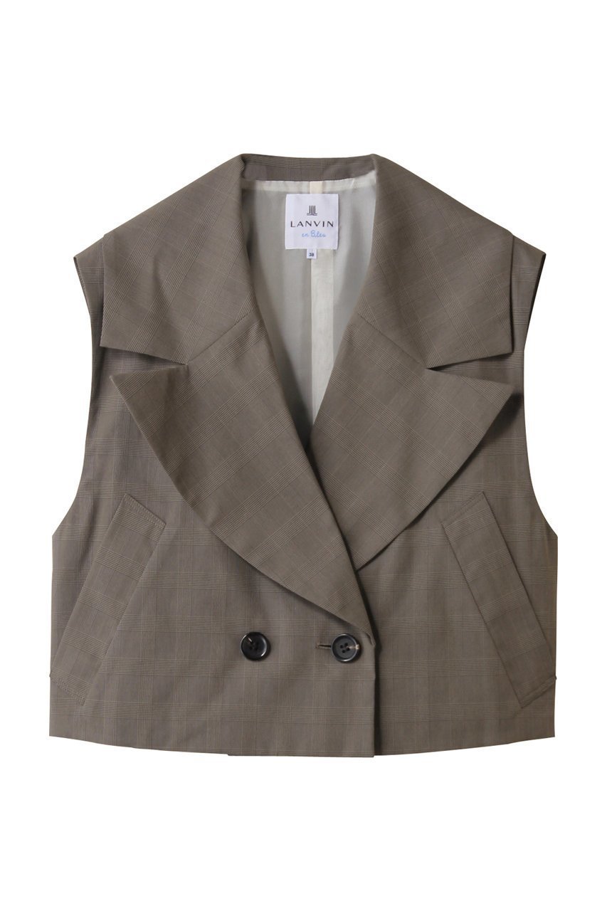 【ランバン オン ブルー/LANVIN en Bleu】のシアーショートベスト 人気、トレンドファッション・服の通販 founy(ファニー) 　ファッション　Fashion　レディースファッション　Fashion for Women　アウター　Coat / Outerwear Collection　レディースジャケット・軽アウター　Jackets　2025年　2025　2025-2026秋冬・A/W　Autumn/Winter 2025–26 AW25–26　カットソー　Cut and Sewn Top　コンパクト　Compact, Small Size　シアー　Sheer, See-Through　ショート　Short, Short Length　シンプル　Simple, Minimal　ジャケット　Jacket, Outerwear　ベスト　Vest, Waistcoat　ボックス　Boxy, Box Shape　A/W・秋冬　Autumn/Winter　 other-1|ID: prp329100004624700 ipo3291000000033216420