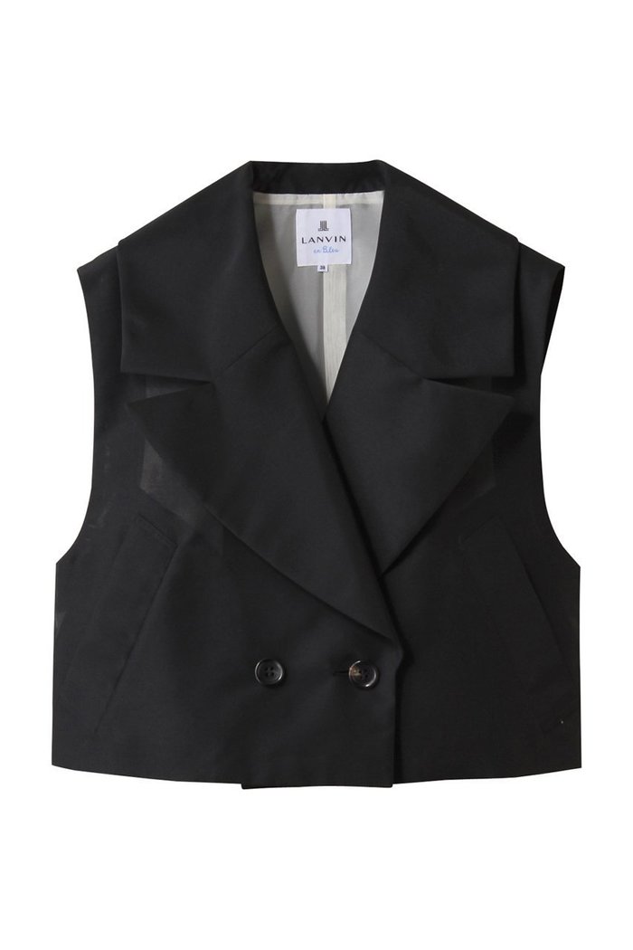 【ランバン オン ブルー/LANVIN en Bleu】のシアーショートベスト インテリア・キッズ・メンズ・レディースファッション・服の通販 founy(ファニー) https://founy.com/ ファッション Fashion レディースファッション Fashion for Women アウター Coat / Outerwear Collection レディースジャケット・軽アウター Jackets 2025年 2025 2025-2026秋冬・A/W Autumn/Winter 2025–26 AW25–26 カットソー Cut and Sewn Top コンパクト Compact, Small Size シアー Sheer, See-Through ショート Short, Short Length シンプル Simple, Minimal ジャケット Jacket, Outerwear ベスト Vest, Waistcoat ボックス Boxy, Box Shape A/W・秋冬 Autumn/Winter |ID: prp329100004624700 ipo3291000000033216422
