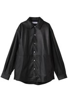 【ユニバーサルプロダクツ/UNIVERSAL PRODUCTS / MEN】の【MEN】LEATHER SHIRTS JACKET/シャツジャケット BLACK|ID:prp329100004624701
